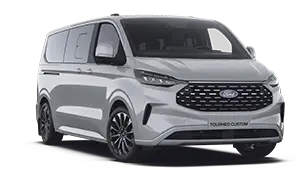 Weißer Ford Tourneo Custom – geräumiger Van für Familie und Gewerbe bei Reichert Automobile in Dettingen an der Erms