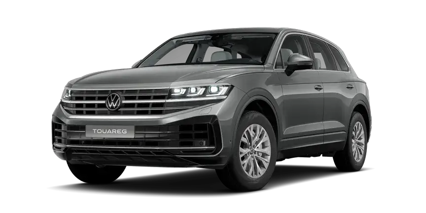 Grauer Volkswagen Touareg – luxuriöser SUV mit modernen Assistenzsystemen bei Reichert Automobile in Dettingen an der Erms